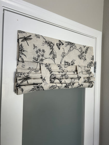 Black Butterfly Botanical Washable Door Panel - 1