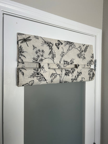 Black Butterfly Botanical Washable Door Panel - 1