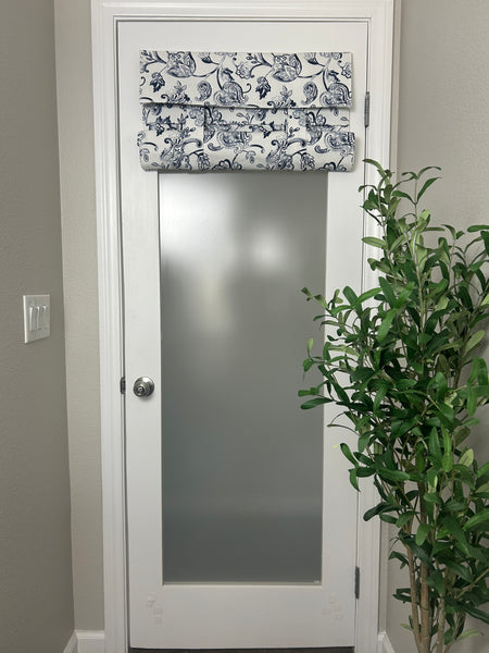 Navy & White Botanical French Door Curtain - 1 Panel