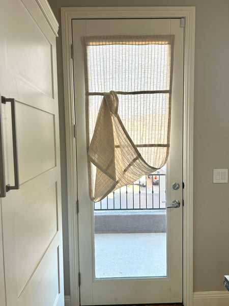 Beige Striped Linen Cotton Bayside Breeze™️ Noren Curtain for Doors and Doorways- Pre-Washable 1 panel (Copy)