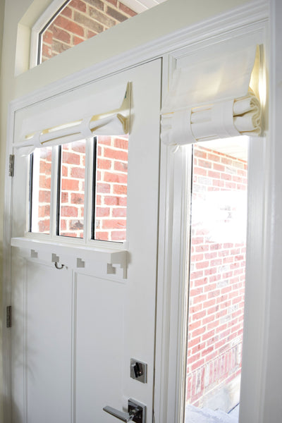 New White Small Front Door or Sidelight Curtains