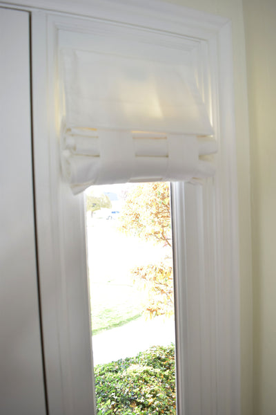 New White Small Front Door or Sidelight Curtains